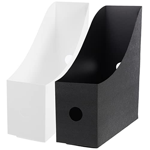 Uonlytech 2 Stück Multifunktionale Datei Organizer aus Polypropylen Schreibtisch Ablage für Zeitschriften Büromaterial Dekorativ und Praktisch für Büro Zuhause von Uonlytech