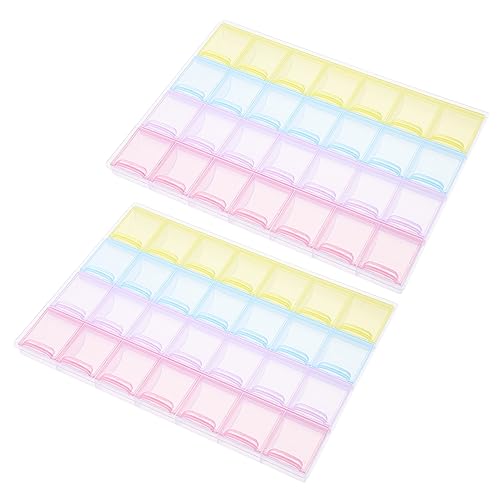 Uonlytech 2stücke Diamant Zeichenwerkzeug Box Diamant Dotting Werkzeug Box Aufbewahrungstasche Perlen Aufbewahrungsbox Zeichen Zubehör von Uonlytech