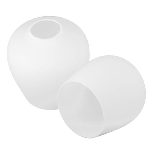 Uonlytech 2Stücke Ersatzlampenschirm Ovaler Lampenschirm Milchglas für Pendelleuchten Deckenleuchten und Tischlampen Stilvolle Beleuchtung für Wohnzimmer Schlafzimmer und Büro von Uonlytech