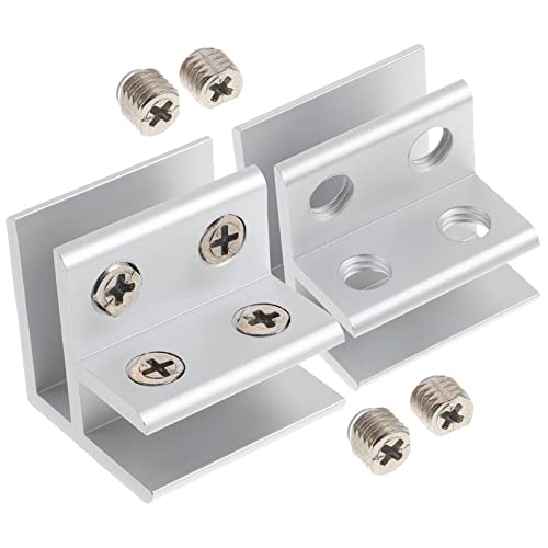 Uonlytech 2Stücke Klemmen für Abgewinkelte Möbel Halterung für Balustraden und Glasmöbel Rostbeständig und Langlebig Einfach zu Reinigen von Uonlytech