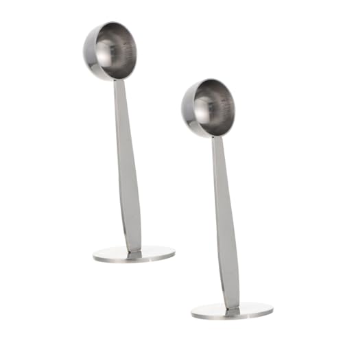 Uonlytech 2Stücke Löffel und Tamper Doppelköpfige Kaffeekelle für Präzises Dosieren und Andrücken von Kaffeepulver Bar Zubehör von Uonlytech