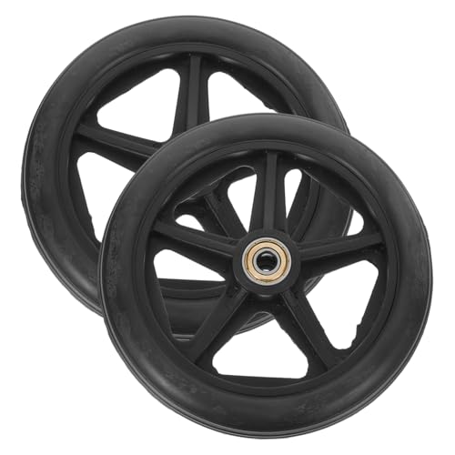 Uonlytech 2Stücke Rollstuhlräder Ersatz Vorderräder für Langlebige und Gummiräder mit Edelstahlkomponenten Installieren für Komfortable Uonlytech 2Stücke Rollstuhlräder Ersatz Vorderräder für Langlebige und Gummiräder mit Edelstahlkomponenten Installieren für Komfortable von Uonlytech