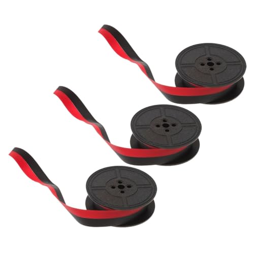 Uonlytech 3 Rollen Vintage Schreibmaschinen Farbband Rot schwarz Nylonband Ersatz Kompatibel mit Mechanischen Schreibmaschinen für Klare Langlebige Druckergebnisse von Uonlytech
