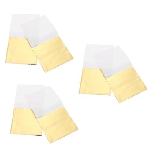 Uonlytech 3 Sätze Goldfolie Imitation Blattgold Für Basteln Und Dekoration Zubehör Für DIY Projekte Und Feiertags Layouts 200 Blatt*3 von Uonlytech
