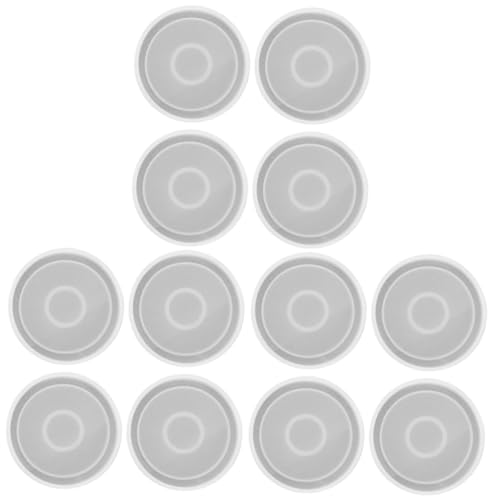 Uonlytech 3 Sätze Kristall-epoxy-form Hübsche Untersetzer Für Dekoration Untersetzerform Rund Untersetzerform Selber Machen Untersetzer Silikonform Kieselgel Weiß 4 Stück * 3 von Uonlytech