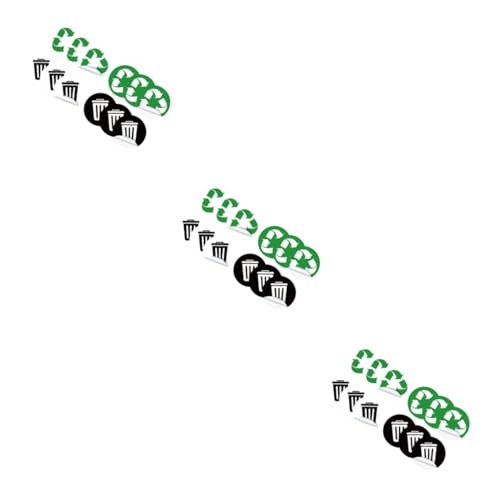 Uonlytech 3 Sätze Selbstklebende Mülltrennung Aufkleber Für Abfalleimer Praktische Recycling Sticker Für Außenbereich Umweltfreundliche Abfallklassifizierungsetiketten 12 Stück * 3 von Uonlytech