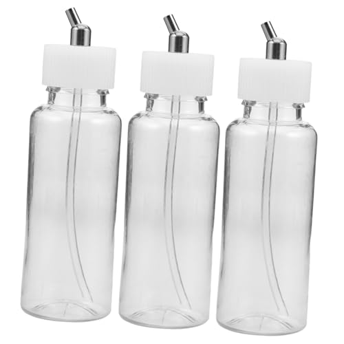 Uonlytech 3stücke Leere Airbrush-gläser Plastikflaschen Als Farbbehälter Mit Siphonzufuhr Airbrush-farbhalter Und Mischflasche Für Pigmente Farben Und Tinten von Uonlytech
