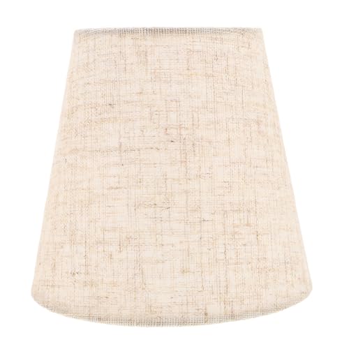 Uonlytech 3 Stück Ersatz Lampenschirme aus Leinenstoff Weiche Lichtfilterung Blendfreie Tischlampen-abdeckung Langlebig und Staubresistent Geeignet für Wohnzimmer Schlafzimmer Büro und von Uonlytech