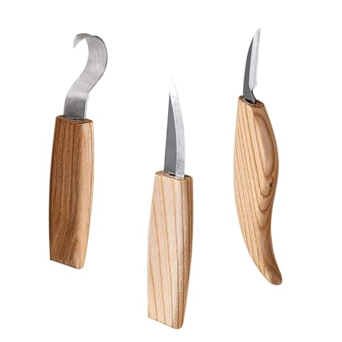 Uonlytech 3 Stück Holzbearbeitungsmesser Schnitzmesser Schnitzmesser Werkzeug Schnitzwerkzeug Stahlschnitzschneider Handgeschnitztes Schneidwerkzeug Handschnitzschneider Chrom Vanadium Uonlytech 3 Stück Holzbearbeitungsmesser Schnitzmesser Schnitzmesser Werkzeug Schnitzwerkzeug Stahlschnitzschneider Handgeschnitztes Schneidwerkzeug Handschnitzschneider Chrom Vanadium von Uonlytech