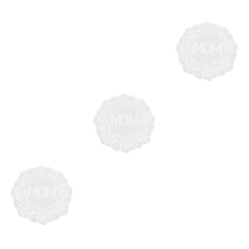 Uonlytech 3 Stück Kristall-Epoxy-Form Party Untersetzer Schalenmattenform silikon DIY form Epoxidharzformen Silikon Crafting Silikonformen silikonform selber machen Kieselgel Weiß von Uonlytech