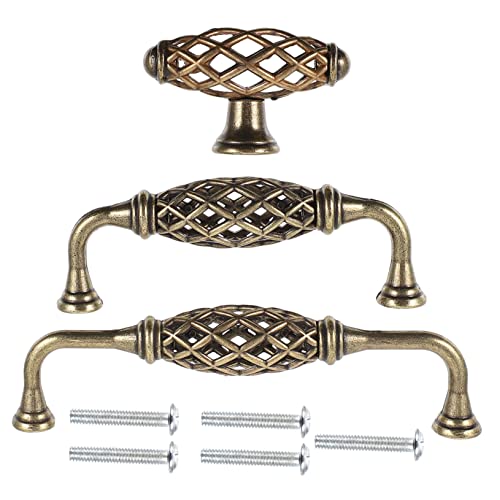 Uonlytech 3Stücke Teiliges Antik Stil Türgriffset Vogelkäfig-form für Schublade und Schrank Langlebige Metallgriffe für Möbel Ergonomisches Design für Besseren Halt für Schränke Kommoden und Tische Uonlytech 3Stücke Teiliges Antik Stil Türgriffset Vogelkäfig-form für Schublade und Schrank Langlebige Metallgriffe für Möbel Ergonomisches Design für Besseren Halt für Schränke Kommoden und Tische von Uonlytech