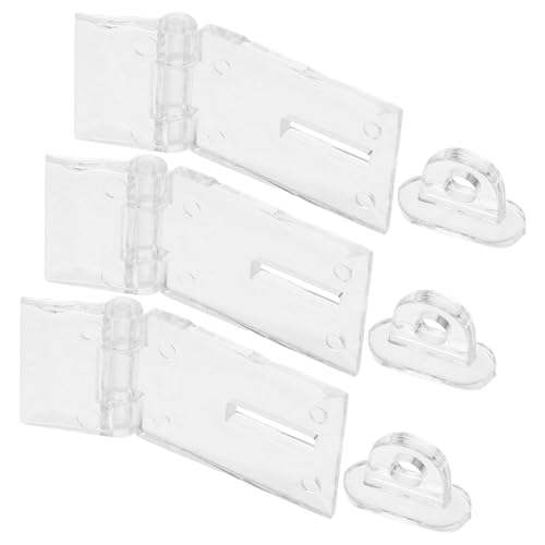 Uonlytech 3 Stück Teiliges Transparentes Klappriegel Kleine Transparente Türschnalle Verschleißfestes Langlebiges Türschloss Einfach zu Bedienen Sicherer Türriegel für Fenster und Uonlytech 3 Stück Teiliges Transparentes Klappriegel Kleine Transparente Türschnalle Verschleißfestes Langlebiges Türschloss Einfach zu Bedienen Sicherer Türriegel für Fenster und von Uonlytech