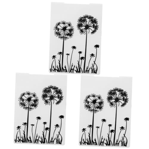 Uonlytech 3 Stück geprägter Ordner Sammelalbum Handwerk farbig Prägung Prägeform aus Kunststoff Zubehör für die Kartenherstellung Scrapbooking-Dekorvorlagen Prägeschablonen Plastik Weiß von Uonlytech