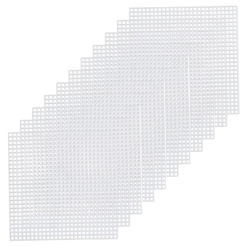 Uonlytech 30stücke Quadratische Mesh-Kunststoff-Canvas-blätter Für Kreuzstich Nähen Acrylgarn Basteln Strick Und Häkelprojekte DIY-untersetzer Und Pads Aus Pe-Kunststoff Leicht Und von Uonlytech