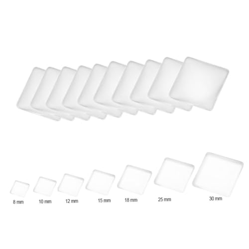 Uonlytech 30 Stück Teiliges Transparentes Kristallglas Edelstein Patch Flacher Rücken Vielseitig für Schmuck Uhren und DIY Bastelprojekte für Mosaiksteine und Dekorationen von Uonlytech