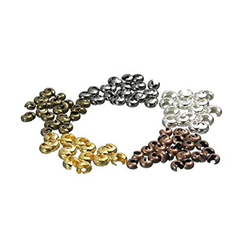 Uonlytech 300Stücke Kupfer Abstandshalter Perlen Für DIY Schmuckherstellung Silberne Quetschperlen Zur Positionierung Von Lose Perlen Für Armbänder Und Halsketten von Uonlytech
