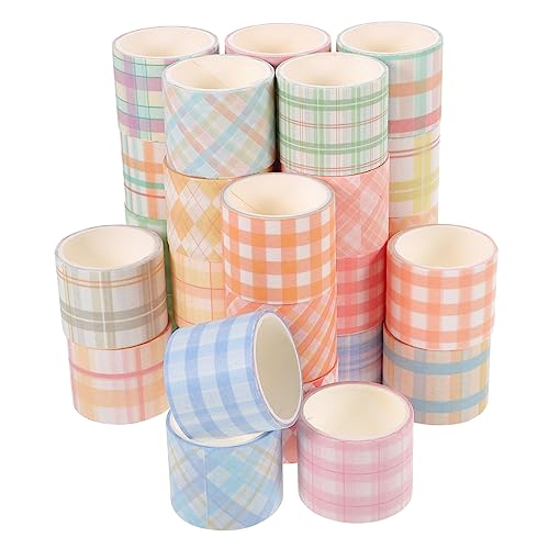 Uonlytech 30Rollen Washi Tape Kawaii Dekorationskleber für Scrapbooking Journaling und DIY Farbiges Klebeband für Notizen und Projekte Blaues Boxset von Uonlytech