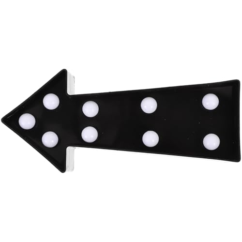 Uonlytech 3D Pfeilzeichen Licht LED Kunststoff Pfeil geformt Zeichen beleuchtet Marquee Pfeilzeichen Wand (schwarz) von Uonlytech