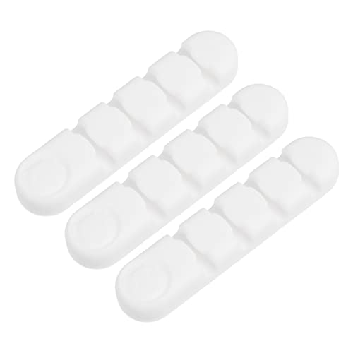 Uonlytech 3Stücke Silikon Kabelorganisatoren Selbstklebende Kabelwickler für Datenkabel Drahtmanagement Umweltfreundliche Langlebige Kabelclips für Schreibtisch Zuhause von Uonlytech