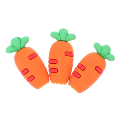 Uonlytech 3pcs Bleistift Topper Karottenbleistift -Topper Bleistift Top Cartoon Stift Toppers Clip - Für Kinder Und Schulbüro von Uonlytech
