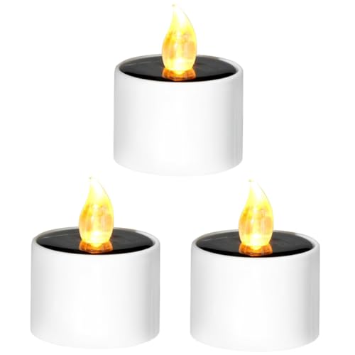 Uonlytech 3 Stücke Wiederaufladbare Kerzen Wiederaufladbare Tee Lichter Solar Licht Flammenlose Kerze Decor Für Romantische Uonlytech 3 Stücke Wiederaufladbare Kerzen Wiederaufladbare Tee Lichter Solar Licht Flammenlose Kerze Decor Für Romantische von Uonlytech