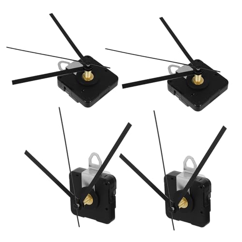 Uonlytech 4 Sätze DIY Wanduhr Mechanismus Kit Langer Schaft Lautloses Quarzwerk mit Zeigern Präzise Sweep Sekunden Ersatzteile für Wanduhren von Uonlytech