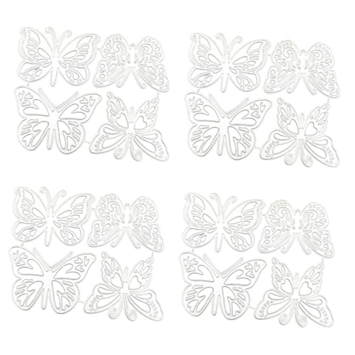 Uonlytech 4 Sätze Präge Messer Form Scrapbooking Stirbt Sterben Papierausschnitte Schablonenkartenherstellung Kartenherstellungstools Prädser Stahl Mit Hohem Kohlenstoffgehalt 4 Stück * 4 von Uonlytech