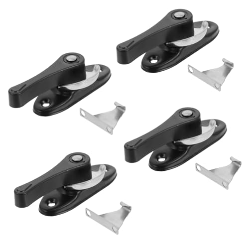 Uonlytech 4 Sätze Teiliges Fensterhaken-schloss Robustes Sicherheits-schiebefenster Schloss Kindersicher Einfache Montage Glatte Oberfläche Passend für Türen und Fenster Schwarz Uonlytech 4 Sätze Teiliges Fensterhaken-schloss Robustes Sicherheits-schiebefenster Schloss Kindersicher Einfache Montage Glatte Oberfläche Passend für Türen und Fenster Schwarz von Uonlytech