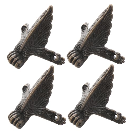 Uonlytech 4 Satz Zinklegierung Möbelbeine Stabile Metallfüße für Schmuckkästen und Möbel Robuste Dekorative Füße mit Sicherem Halt für Kommode Couch Beine von Uonlytech