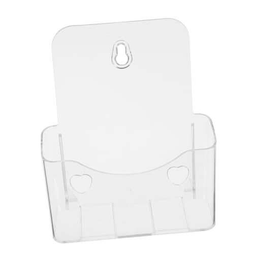 Uonlytech 4 Stück Aktenregal Organizer für Zeitschriftenordner Veranstalter Wandaktenhalter Dateiorganisator Aktenordner zum Aufhängen an der Wand organisierte montierte Datei -Akte Acryl von Uonlytech