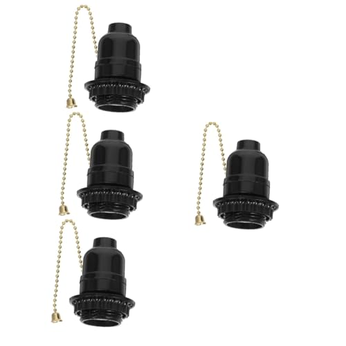 Uonlytech 4 Stück Bakelit-tischlampe E27 Lichtfassung Sockel Für Glühbirnenhalter Lampenfassung Mit Zugkette Halterung Für Deckenleuchte Glühlampenfassung Hängende Lampenfassung Plastik Uonlytech 4 Stück Bakelit-tischlampe E27 Lichtfassung Sockel Für Glühbirnenhalter Lampenfassung Mit Zugkette Halterung Für Deckenleuchte Glühlampenfassung Hängende Lampenfassung Plastik von Uonlytech