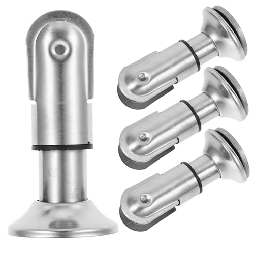 Uonlytech 4 Stück Edelstahl Toilettentrennwand Stützfüße Stabile Trennwandhalterung für Öffentliche Wc Rostfrei Einfache Montage Langlebig und Dekorativ für Badezimmer und Toilettenräume von Uonlytech