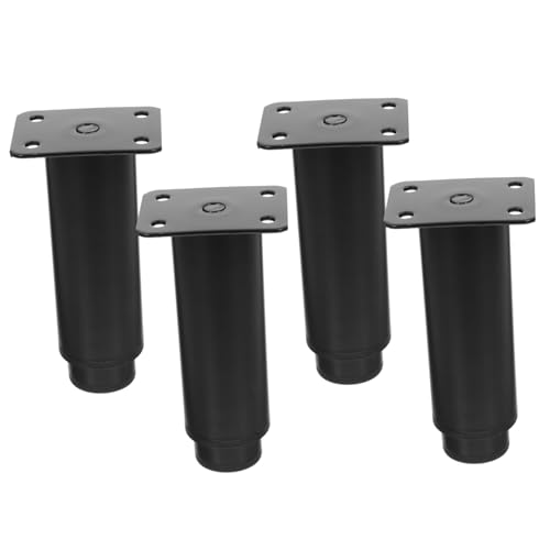 Uonlytech 4 Stück Höhenverstellbare Möbelbeine Teiliges Verstellbare Sofabeine aus Belastbare Möbelstützen für Stuhl Tisch Schrank Couch Wasserfest Schwarz von Uonlytech
