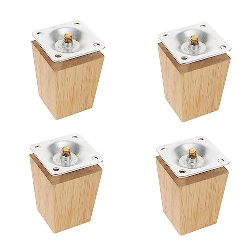 Uonlytech 4 Stück Holz Möbelbeine Teiliges Dekorative Tischbeine Massivem Holz Stabiler Möbelunterstützungsfuß für Sofa Couchtisch und Schränke Elegantes Design für Ihr Zuhause von Uonlytech