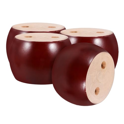 Uonlytech 4 Stück Holz Möbelbeine Teiliges Runde Sofabeine Massivem Holz für Sofa Schrank Kommode Elegantes Design Stabil und Langlebig für Möbelersatz von Uonlytech