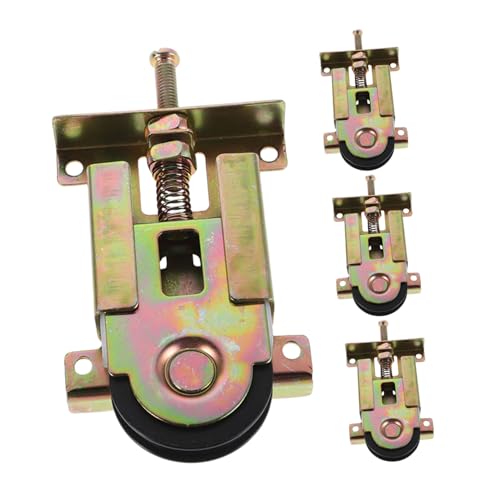 Uonlytech 4 Stück Kleiderschrank Rollen Möbel Schrankbeschläge Kleiderschrank Gleitrollen Schrank Schiebebeschläge Türräder Scheunentor Rad Schranktür Beschläge von Uonlytech