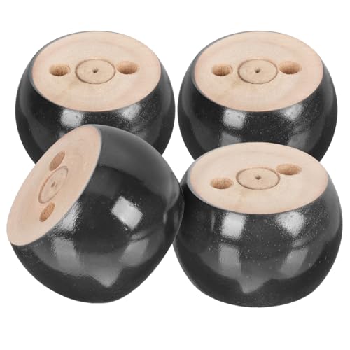 Uonlytech 4 Stück Möbelbeine Holz Runde Möbel Füße für Sofa Schrank und Kommode Stabil Einfach zu Montieren Multifunktionale Holzmöbelfüße Schwarz Uonlytech 4 Stück Möbelbeine Holz Runde Möbel Füße für Sofa Schrank und Kommode Stabil Einfach zu Montieren Multifunktionale Holzmöbelfüße Schwarz von Uonlytech