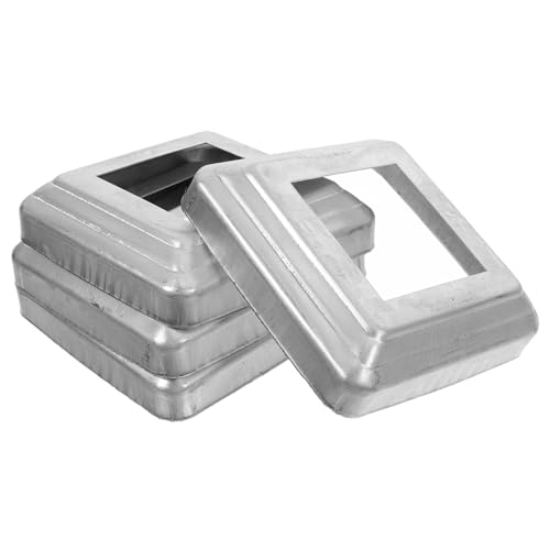 Uonlytech 4 Stück Pfostenschürzen Metall Pfostenverkleidungen Zaunpfostenkappen Dekorative Säulenummantelungen für Veranda und Garten von Uonlytech