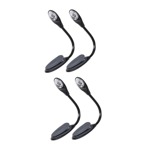 Uonlytech 4 Stück Schreibtisch-drahtlampe Led-schreibtischlampen Buchlicht Mini-leselampen Clip-schreibtischleuchte Clip Auf Led-licht Clip Auf Leselampe Leds Augenschutz Leselicht Reisen von Uonlytech