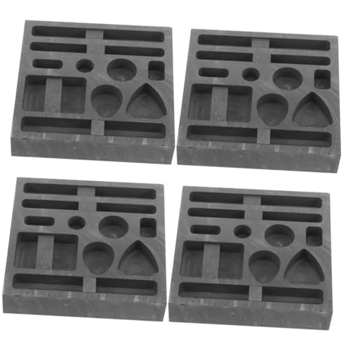 Uonlytech 4 Stück Silberschmelzset Graphit Tiegel Gussblockform Herstellung Ingotform Goldform gießen schmelzendes Gießwerkzeug Schmelzform aus Metall Schmelzguss-Kit Metallgussform Schwarz Uonlytech 4 Stück Silberschmelzset Graphit Tiegel Gussblockform Herstellung Ingotform Goldform gießen schmelzendes Gießwerkzeug Schmelzform aus Metall Schmelzguss-Kit Metallgussform Schwarz von Uonlytech