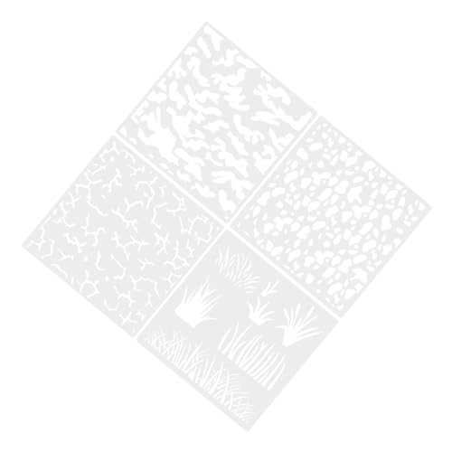 Uonlytech 4 Stück Stencils Malvorlagen Robustem Pet für DIY Projekte für Wandgestaltung Stoffmalerei und Schularbeiten Wiederverwendbar und Einfach zu Reinigen von Uonlytech
