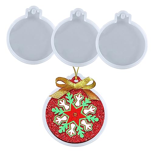 Uonlytech 4 Stück Teiliges DIY Silikonform Runde Anhängerform Flexibel Langlebig für Weihnachtsdeko Handwerkskunst Epoxidharz Basteltool Vielseitig Gestaltbar Uonlytech 4 Stück Teiliges DIY Silikonform Runde Anhängerform Flexibel Langlebig für Weihnachtsdeko Handwerkskunst Epoxidharz Basteltool Vielseitig Gestaltbar von Uonlytech