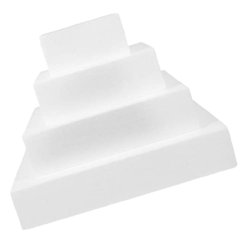 Uonlytech 4 Stück Teiliges Dekorative Fake Cakes Wiederverwendbare Kuchenmodelle Styropor für DIY Kreationen für Hochzeiten Geburtstagsfeiern und Bastelarbeiten von Uonlytech