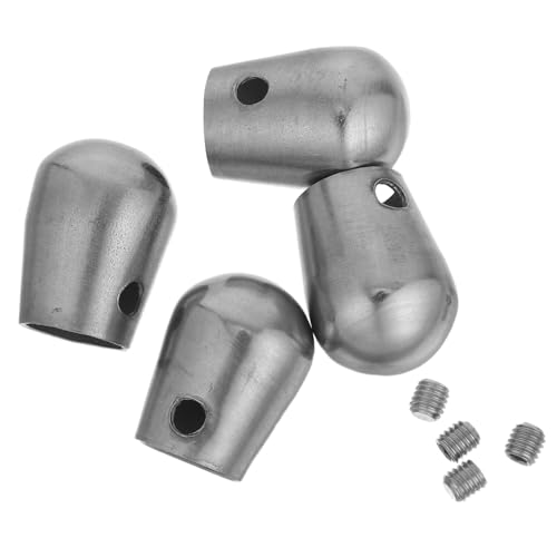 Uonlytech 4 Stück Teiliges Edelstahl Handlauf Endkappen mit Gebürstetem Finish Langlebige Einfache Montage Handlauf Stopfen für Innen Treppen Vielseitige Geländer Abdeckkappen für Ø Rohr von Uonlytech