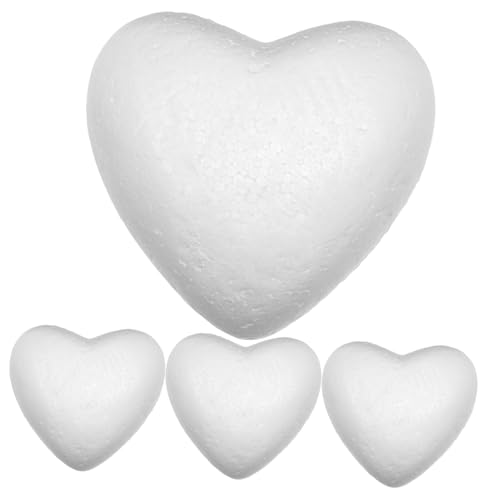 Uonlytech 4 Stück Teiliges Herz für DIY und Valentinsdekoration Große Unbemalte für Bastelprojekte für Tür und Tischdekoration von Uonlytech