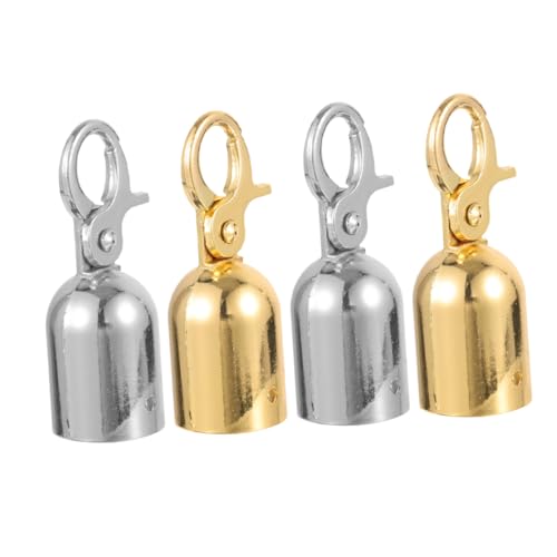Uonlytech 4 Stück Teiliges Kordelstopper Haken aus Edelstahl Langlebige Seilendkappen mit Schrauben Geeignet für Geländer Absperrkordeln Handläufe Vielseitig für Heimdeko und Event Setup von Uonlytech