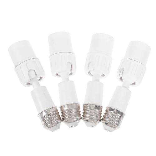 Uonlytech 4 Stück Teiliges Lampensockel Verlängerung aus Langlebigem Abs Universeller Lampenfassung Adapter für Innen und Außenbeleuchtung Verbessert Lichtverteilung und Helligkeit in Wohn von Uonlytech