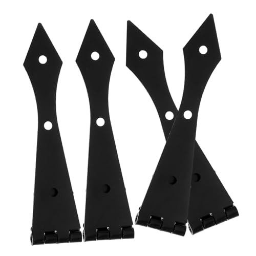 Uonlytech 4 Stück Teiliges Schwere Metall scharnier für Scheunentore Dekoratives Spitzen design Schwarze Holz zaun scharniere Robust Geräuscharm Einfache Drehung Langlebig und Stabil Uonlytech 4 Stück Teiliges Schwere Metall scharnier für Scheunentore Dekoratives Spitzen design Schwarze Holz zaun scharniere Robust Geräuscharm Einfache Drehung Langlebig und Stabil von Uonlytech