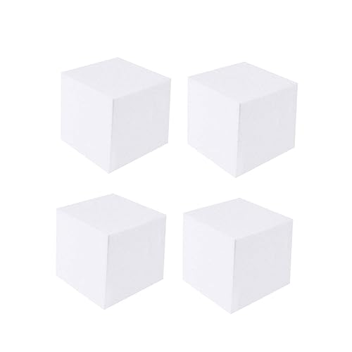 Uonlytech 4stücke Skulpturenblock Quadratisch Weiß Für Modellieren Kuchenformen Backformen Bastelwürfel DIY Kunst Handwerk Werkzeug Set von Uonlytech