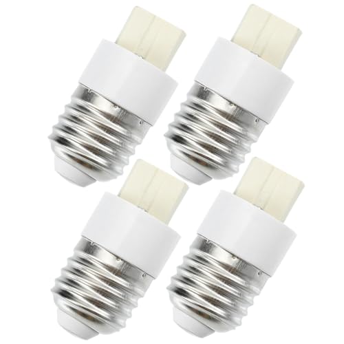 Uonlytech 4 Stück Teiliges zu Lampenfassung Adapter Hitzebeständige PC Materialien Verschleißfest Einfache Installation Einsetzbar für Wohnzimmer Küche Büro Langlebige Lampenhalter von Uonlytech